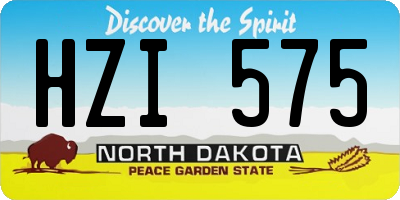 ND license plate HZI575
