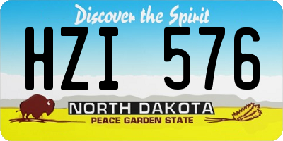ND license plate HZI576