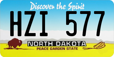 ND license plate HZI577