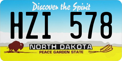 ND license plate HZI578