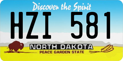 ND license plate HZI581
