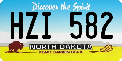ND license plate HZI582