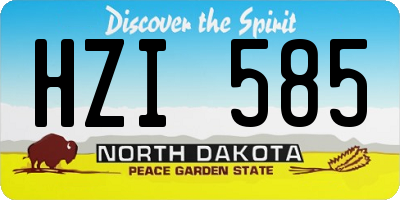 ND license plate HZI585