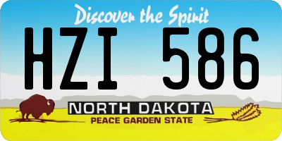 ND license plate HZI586
