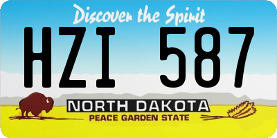 ND license plate HZI587