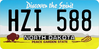 ND license plate HZI588