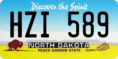 ND license plate HZI589