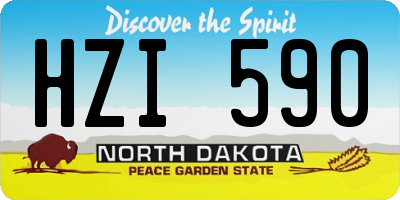 ND license plate HZI590