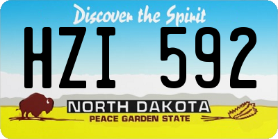 ND license plate HZI592