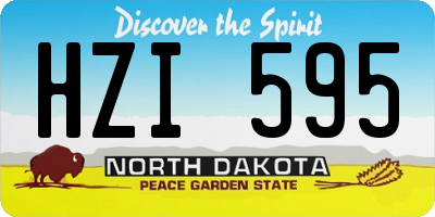 ND license plate HZI595