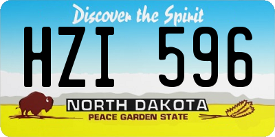 ND license plate HZI596