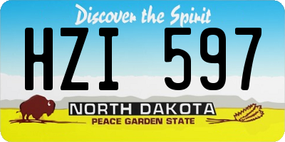 ND license plate HZI597