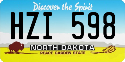 ND license plate HZI598