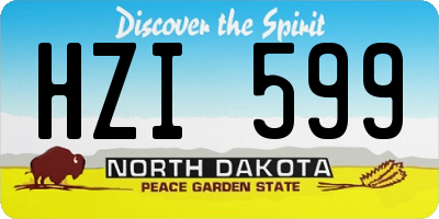 ND license plate HZI599