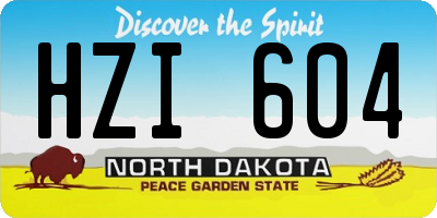 ND license plate HZI604
