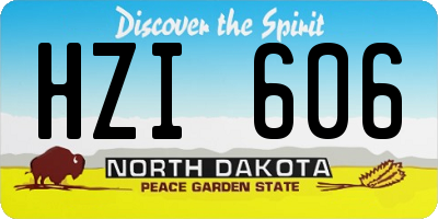 ND license plate HZI606