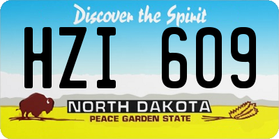 ND license plate HZI609