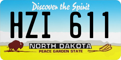 ND license plate HZI611
