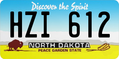 ND license plate HZI612