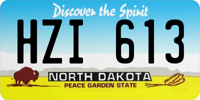 ND license plate HZI613