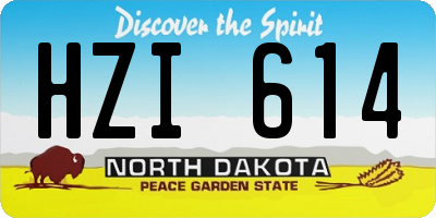 ND license plate HZI614