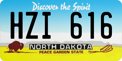 ND license plate HZI616