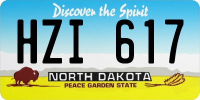 ND license plate HZI617