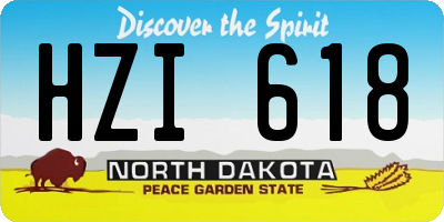 ND license plate HZI618