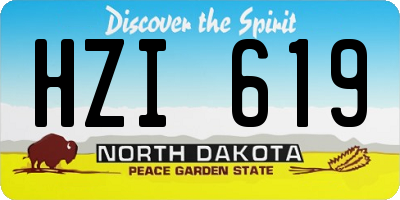 ND license plate HZI619