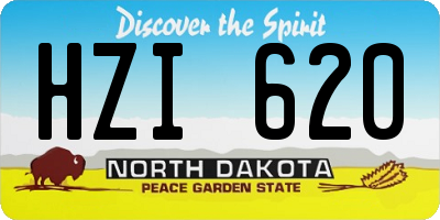 ND license plate HZI620