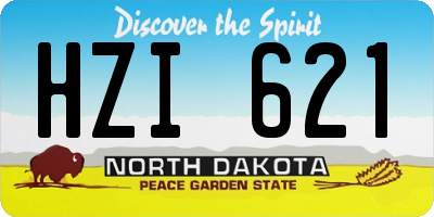 ND license plate HZI621