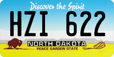 ND license plate HZI622