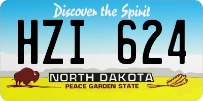 ND license plate HZI624