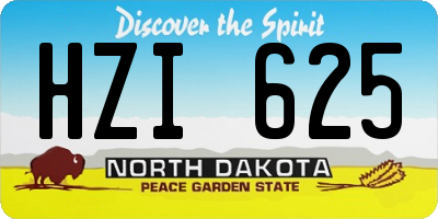 ND license plate HZI625