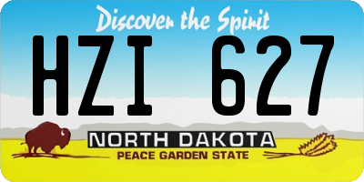 ND license plate HZI627