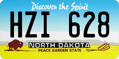 ND license plate HZI628