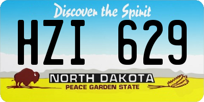 ND license plate HZI629