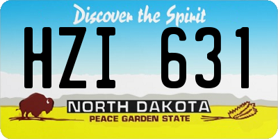 ND license plate HZI631