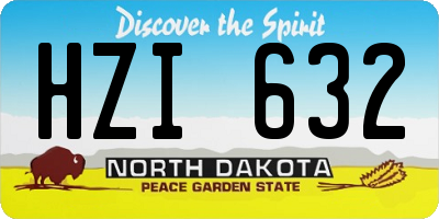 ND license plate HZI632
