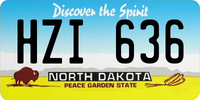 ND license plate HZI636