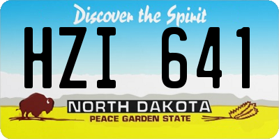 ND license plate HZI641