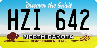 ND license plate HZI642