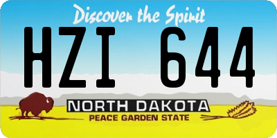 ND license plate HZI644