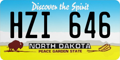 ND license plate HZI646