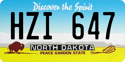 ND license plate HZI647
