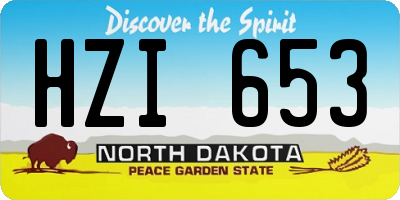 ND license plate HZI653