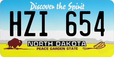 ND license plate HZI654