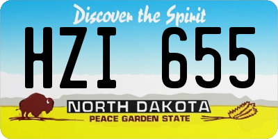 ND license plate HZI655