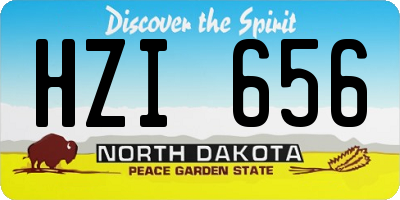 ND license plate HZI656