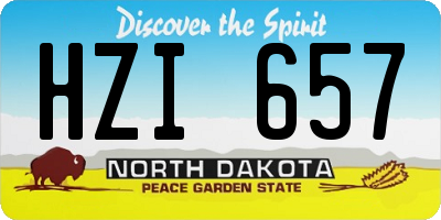 ND license plate HZI657